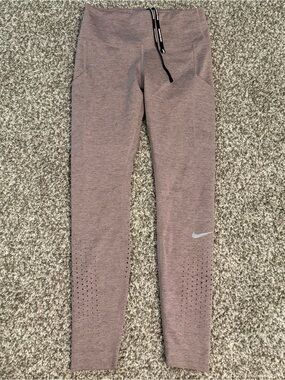 Women’s Mauve Nike Running Leggings ~ Size S
